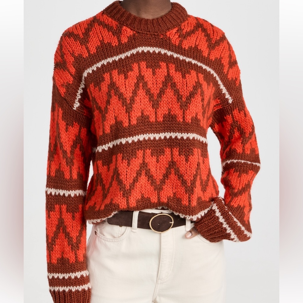 The Folk Pullover -- Bright Firestone